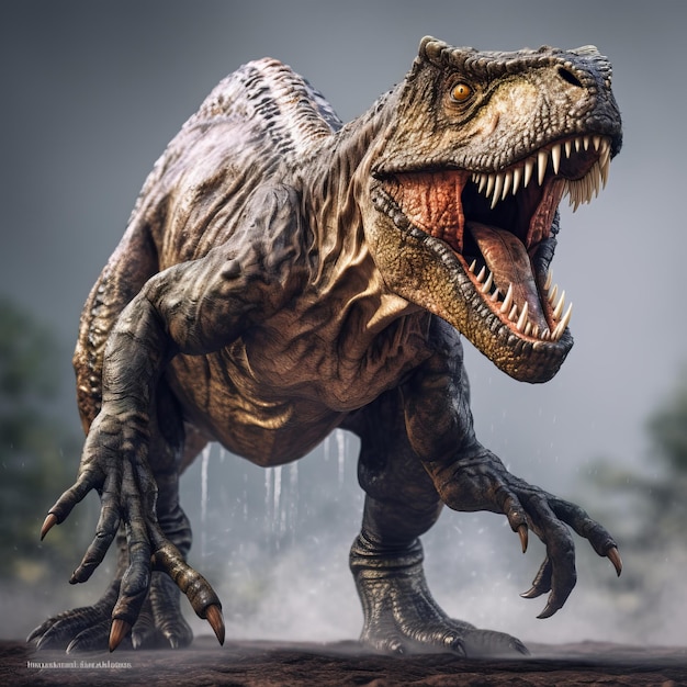 Een woedende Tyrannosaurus Rex-dinosaurus