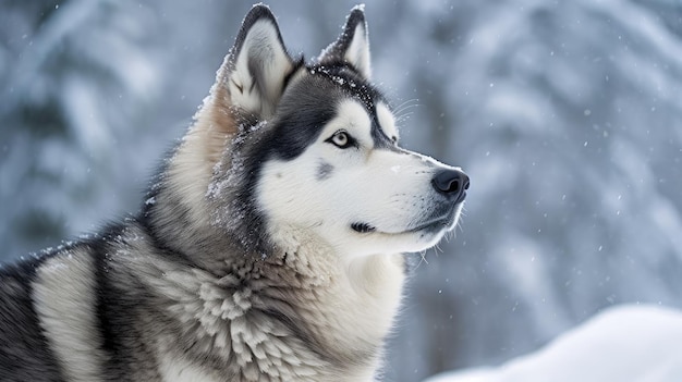 Een wolf in de sneeuw