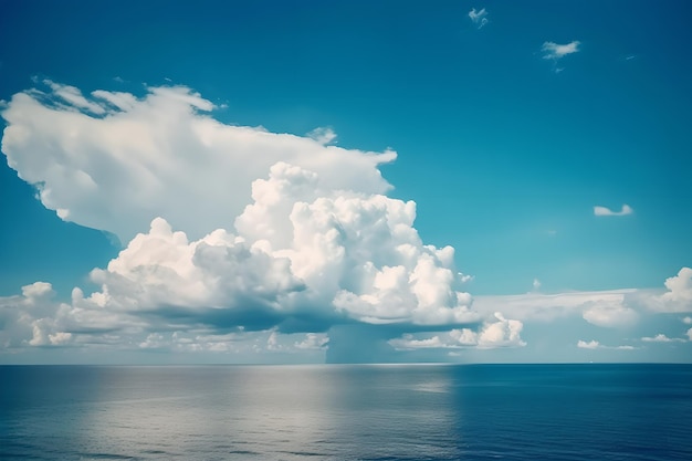 Een wolk boven de oceaan