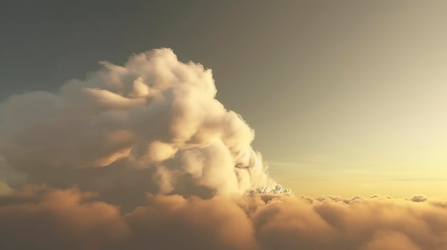 Een wolk in de lucht boven de wolken