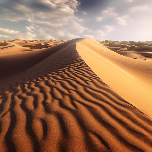 Een zandduin met het woord zand in het midden