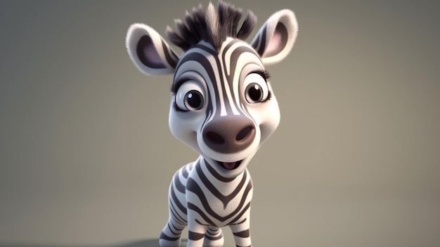 Een zebra met een grote glimlach op zijn gezicht