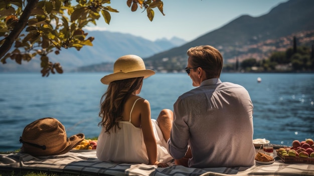 Een zeer aantrekkelijk gezin op vakantie