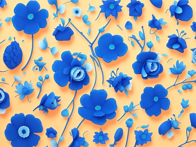 Een zeer mooie foto van een bloempatroonontwerp gegenereerd door AI