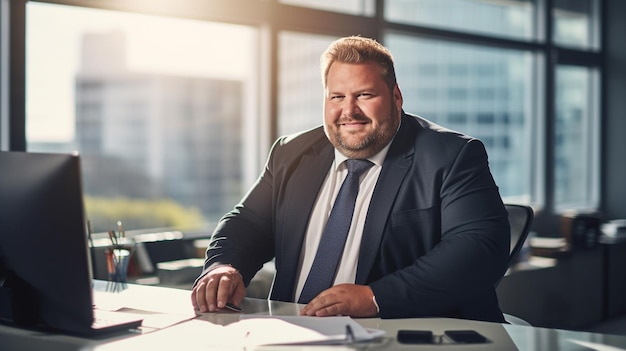 Een zelfverzekerde en stijlvolle plussize manager, Executive CEO