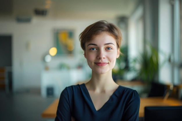 Een zelfverzekerde jonge zakenvrouw CEO manager positie