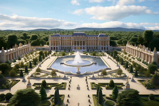 een zicht op het Paleis van Versailles