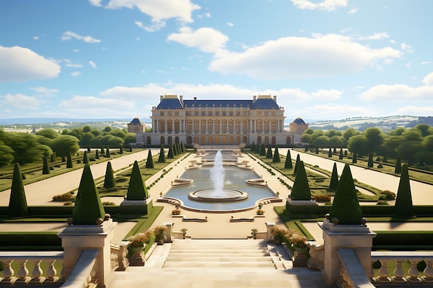 een zicht op het Paleis van Versailles