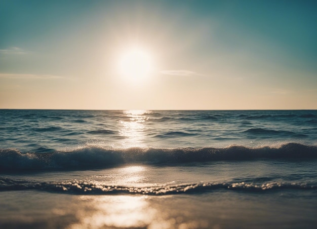 Foto een zomer zeelandschap