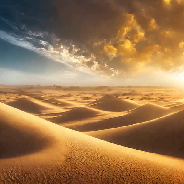 een zonsondergang over de zandduinen