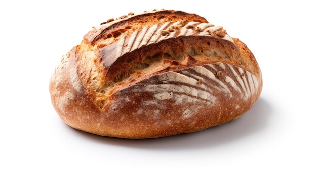 Een zuurdesembrood met het woord brood erop