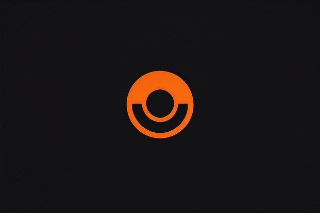 Foto een zwart en oranje logo met een rode cirkel erop