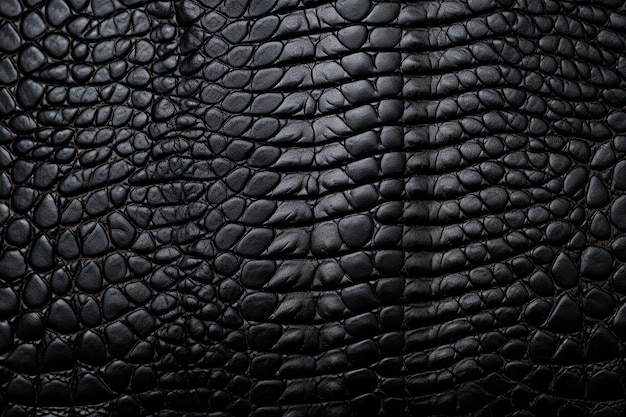 Een zwart lederen reptiel textuur achtergrond generatief door Ai