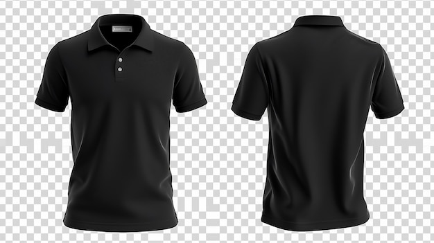 Foto een zwart polo shirt met een witte kraag en een zwart shirt met het label dat polo erop zegt