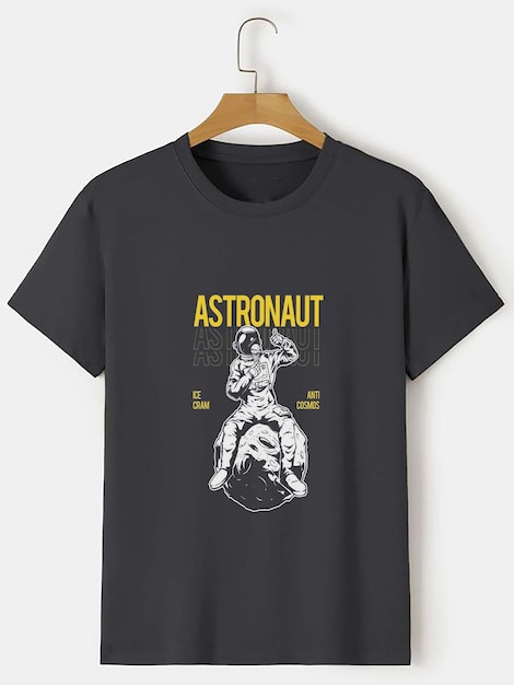 Een zwart T-shirt met het woord Mars erop.