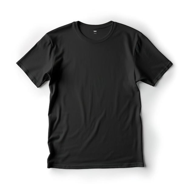 Foto een zwart t-shirt met het woord 't' op de voorkant