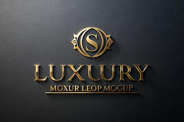 een zwart teken dat luxe zegt met gouden letters erop