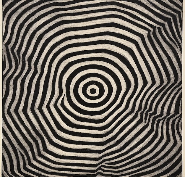 een zwart-wit abstracte afbeelding van een spiraal