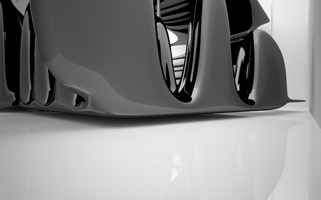 Een zwart-wit afbeelding van een auto met het woord "op de zijkant".