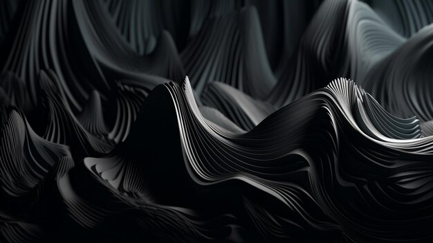 Een zwart-wit afbeelding van een golf met de woorden 'wave' erop