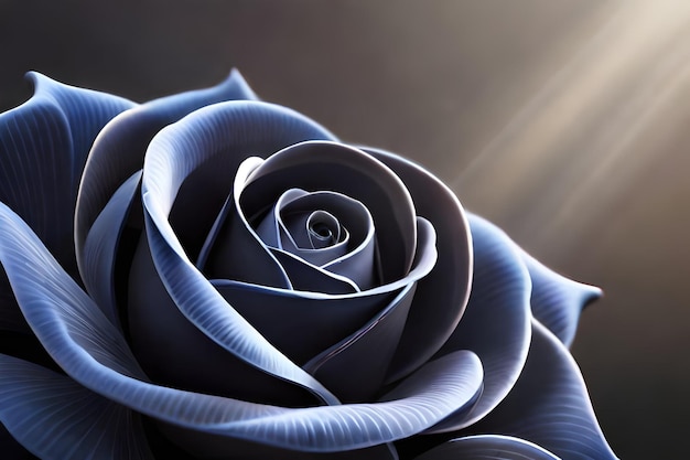 Een zwart-wit afbeelding van een roos gemaakt door een persoon