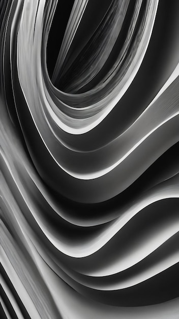 Een zwart-wit beeld van een golvend ontwerp