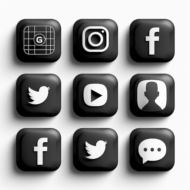Foto een zwart-wit beeld van een scherm met het facebook-logo erop