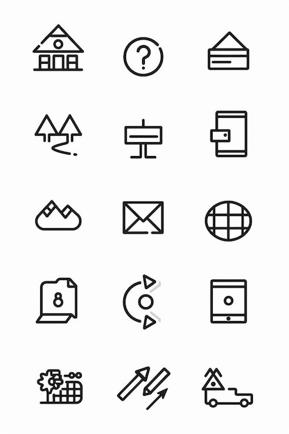 een zwart-wit beeld van iconen met een teken dat zegt quot no quot
