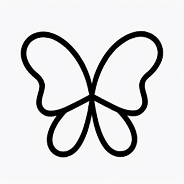 Foto een zwart-wit foto van een vlinder met een lange staart generatieve ai