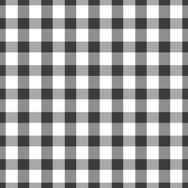 Foto een zwart-wit geruit patroon dat naadloos is en zich herhaalt.