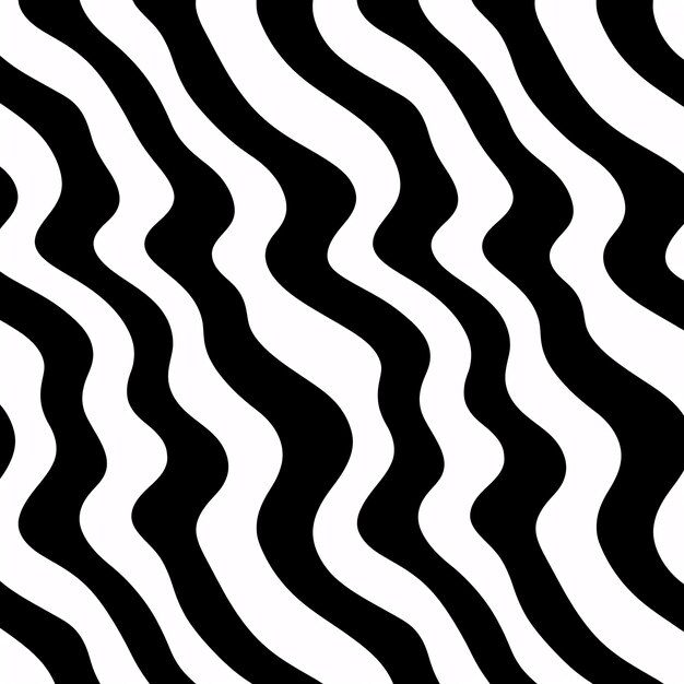 Foto een zwart-wit patroon van golvende lijnen