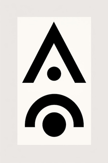 Foto een zwart-wit teken met een zwarte letter a