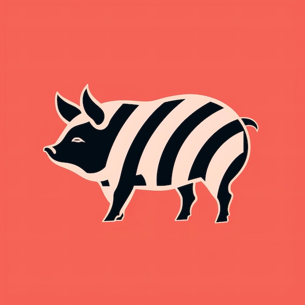 een zwart-wit varken