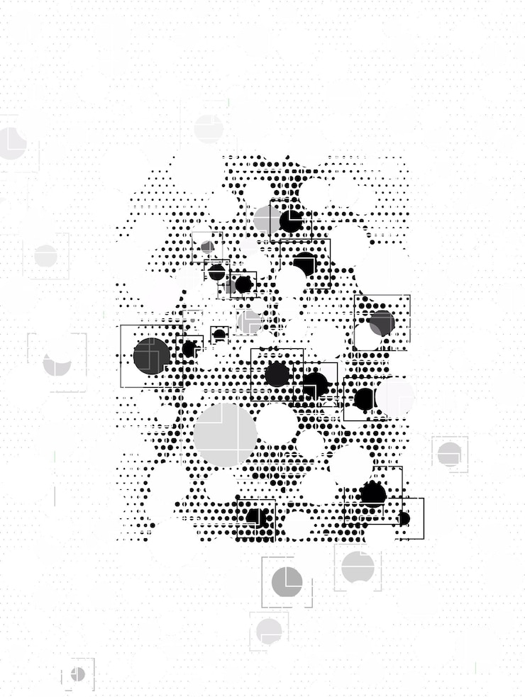 Foto een zwart-witte abstracte illustratie van een wereldkaart