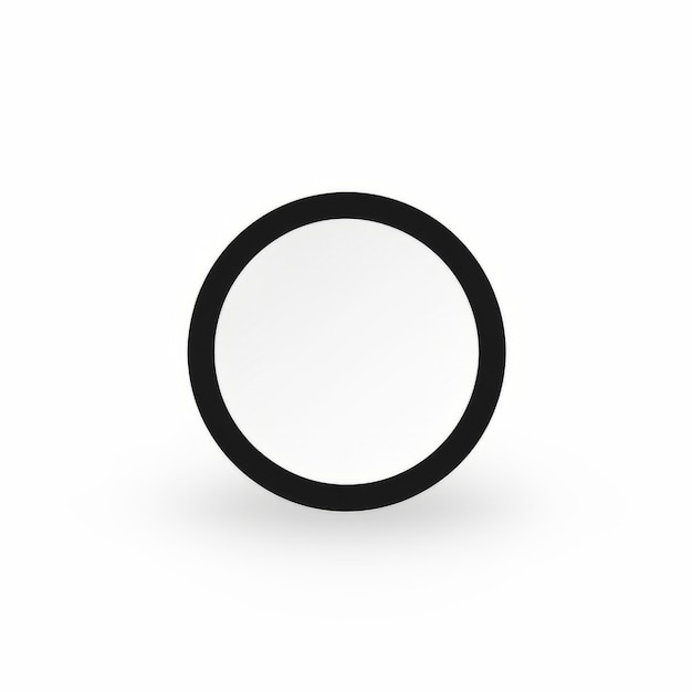 een zwart-witte cirkel op een witte achtergrond