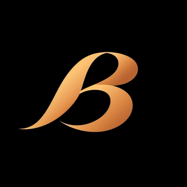 een zwarte achtergrond met een gouden letter b erop