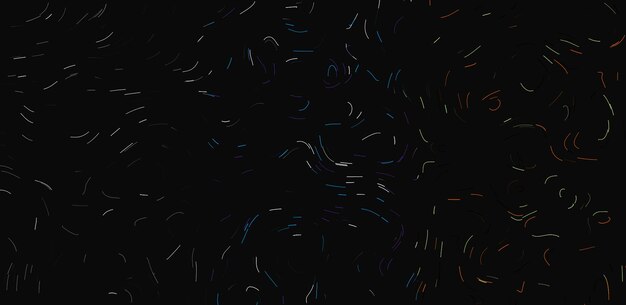 Een zwarte achtergrond met kleurrijke lijnen