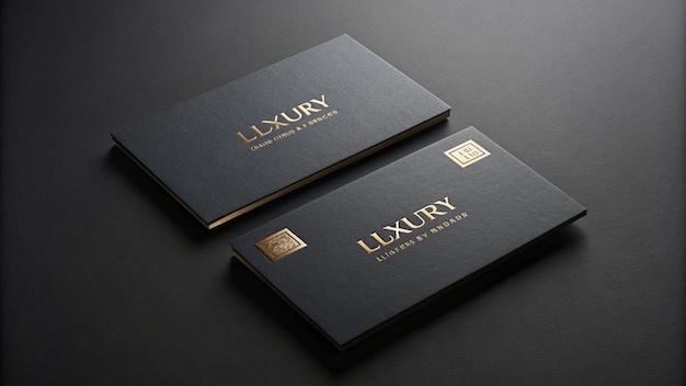 een zwarte doos met de merknaam luxe in goud