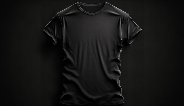 Een zwarte lege T-shirt lege tekstruimte