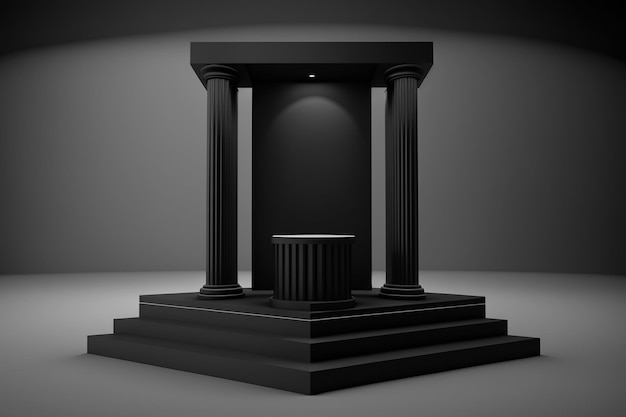Een zwarte tafel met kolommen en kolommen met het woord god erop.