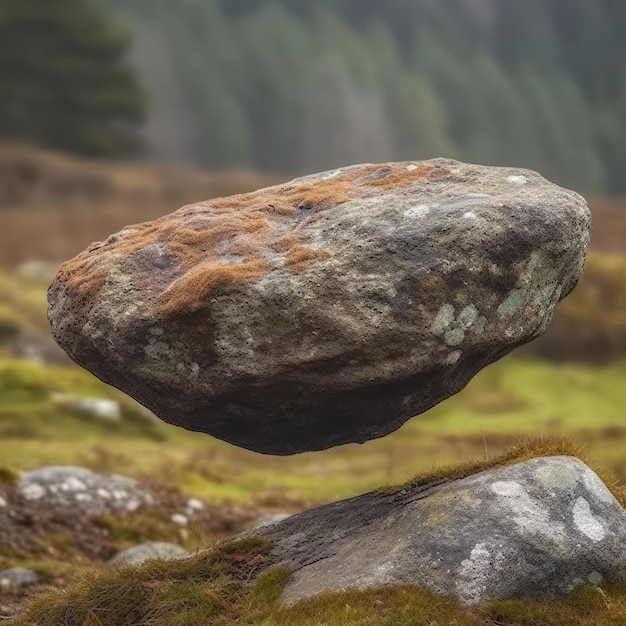 een zwevende rots