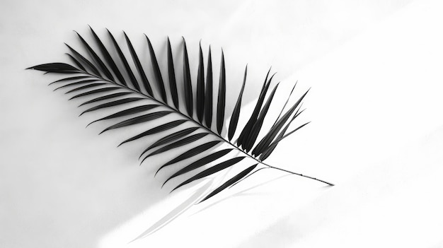 Eenvoud en natuur Palmbladschaduwen op lichte achtergrond in een minimalistische AI gegenereerd