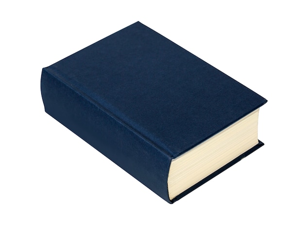 Eenvoudig blauw hardcover boek