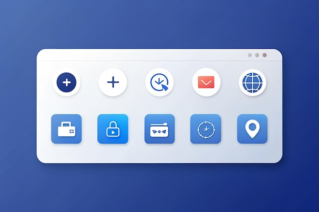 Foto eenvoudig browsen schone navigatie icon menu