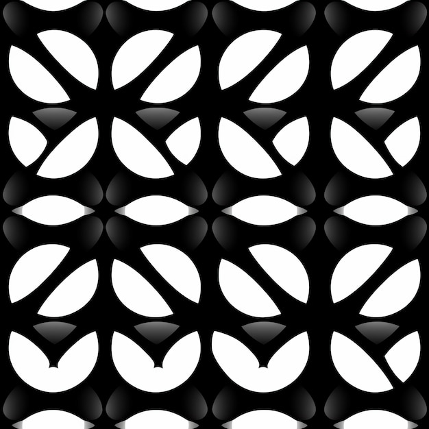 Foto eenvoudig geometrisch ontwerp vector uitlijning bloem zwart en