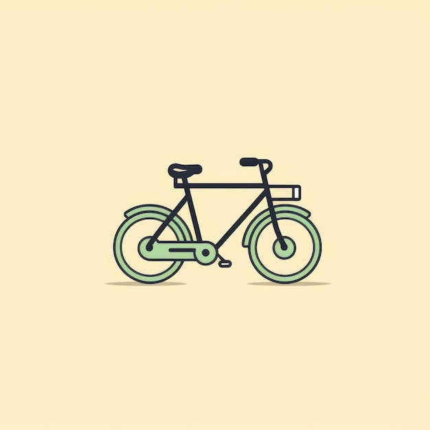 Eenvoudig logo van fietsenwinkel plat ontwerp Generatieve AI