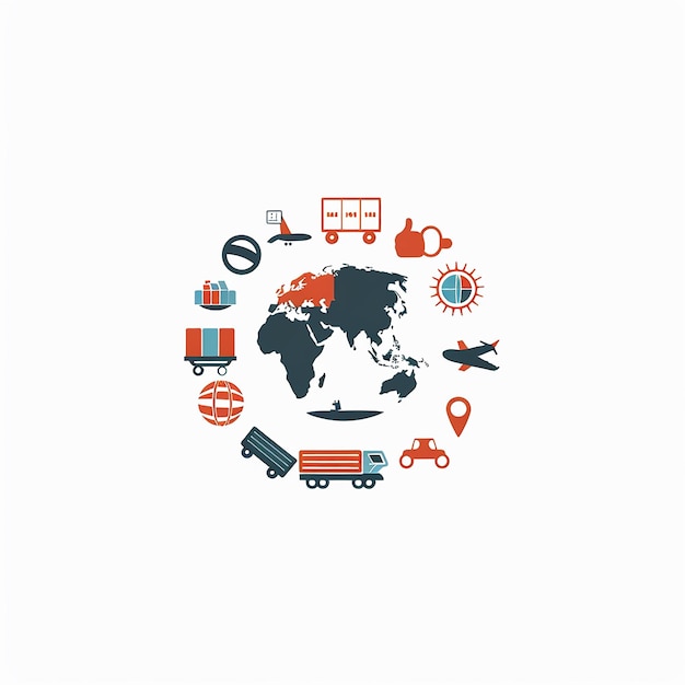 eenvoudig logo voor een wereldwijde communicatiegroep voor de toeleveringsketen