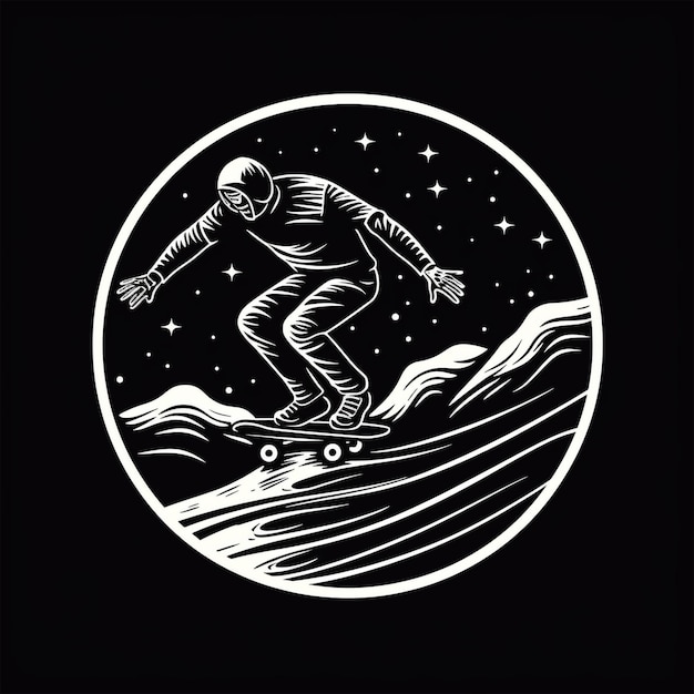 eenvoudig logo voor skateboarden