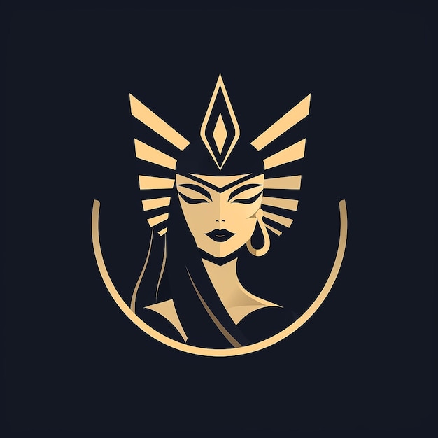 Eenvoudig minimalistisch Cleopatra-logo in vector