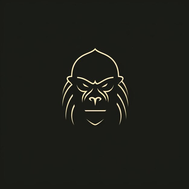 Foto eenvoudig vector gorilla logo